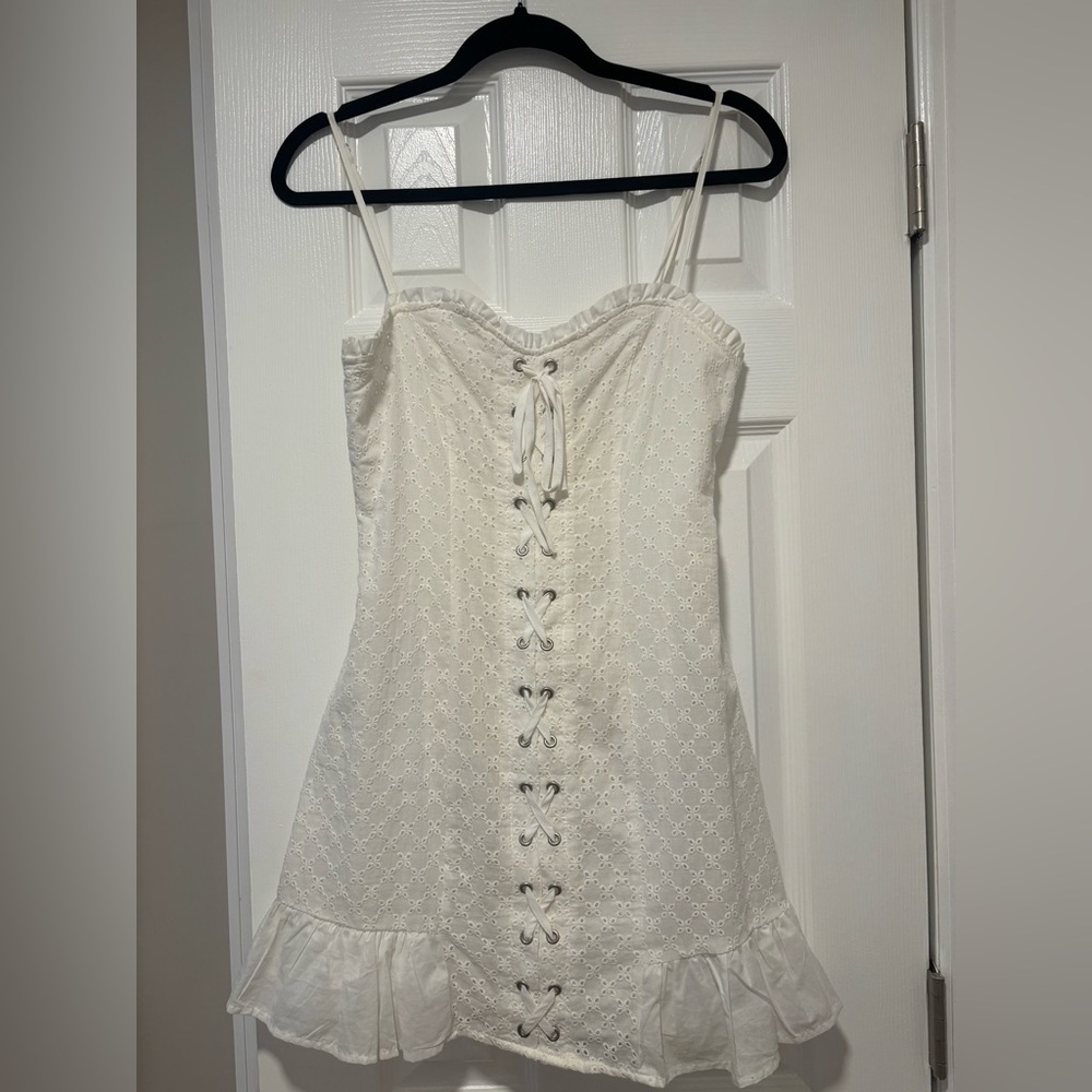 White mini dress